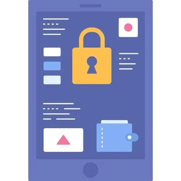 Mobile payment online vector phone flat icon Stock Illustration