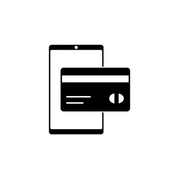 Mobile Payment Processing NFC Flat Vector Icon 库存插图