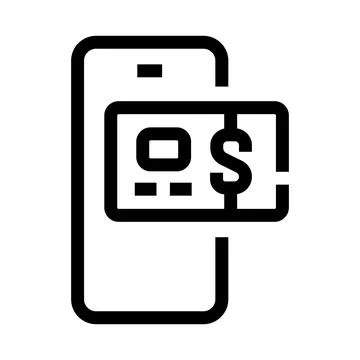 Mobile payment processing on a smartphone screen Stock Illustration