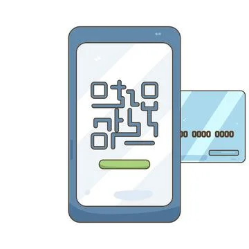 Mobile payment qr code scan Stock-Illustration