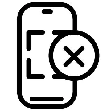 Mobile Payment Rejected- Smartphone Banking Error Icon 스톡 일러스트