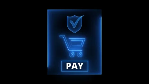 Mobile payment security concept on the transparent background with secure c.. Stock Footage 340601287