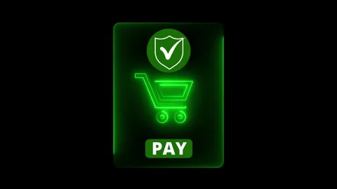 Mobile payment security concept on the transparent background with secure c.. Stock Footage 341516250