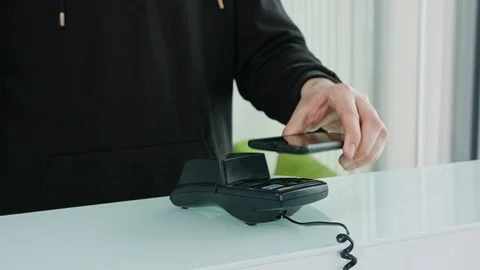 Mobile Payment with a Smartphone Stock Footage 93019574