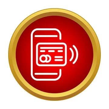 Mobile payment system concept using a credit card on smartphone Illustrazione stock