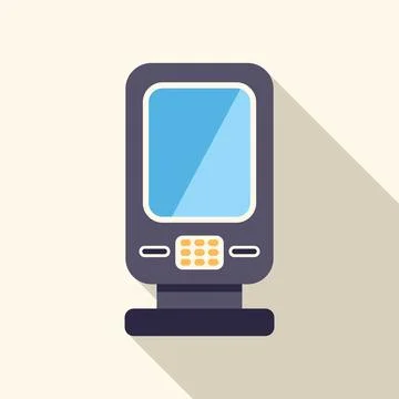 Mobile payment terminal processing credit card with nfc technology Illustrazione stock