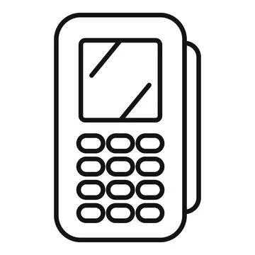 Mobile payment terminal showing successful transaction icon Stock Illustration