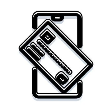 Mobile payment transaction using credit card on smartphone Illustrazione stock