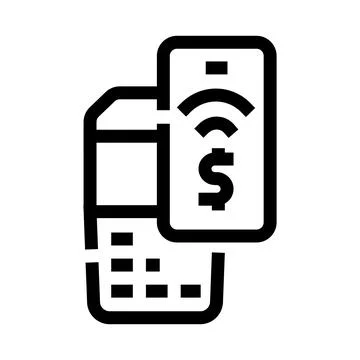 Mobile payment transaction using smartphone and payment terminal 스톡 일러스트