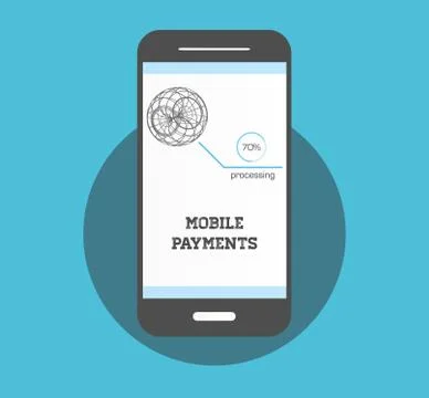 Mobile payment vector illustration Illustrazione stock