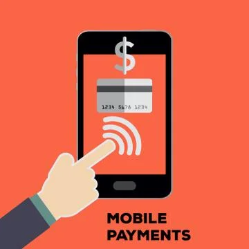 Mobile payments Stock Illustration