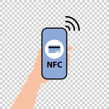 Mobile payments using a smartphone, short-range communications technology Stock Illustration