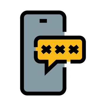 Mobile phone accessing system with password security code 스톡 일러스트