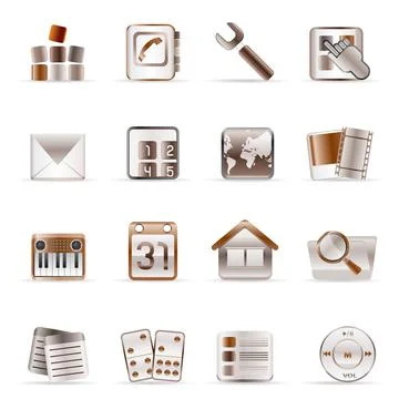 Mobile Phone and Computer icon Illustrazione stock