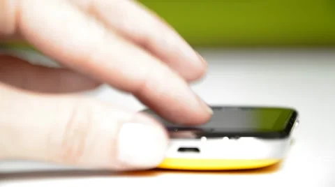 Mobile phone and hand Stock Footage 42894922