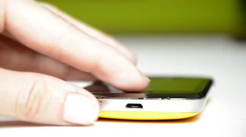 Mobile phone and hand Stock-Footage 42897347