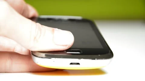 Mobile phone and hand Stock Footage 42897428