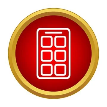 Mobile phone app grid interface concept icon Illustrazione stock