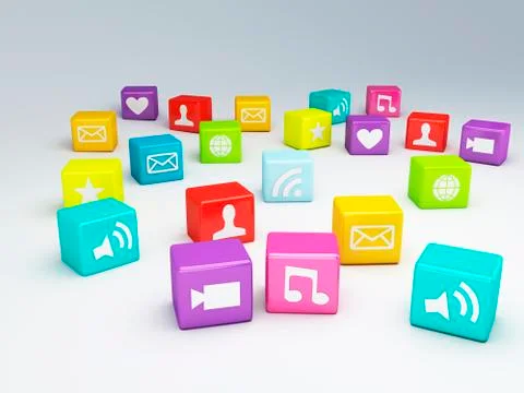 Mobile phone app icon. software concept イラスト素材