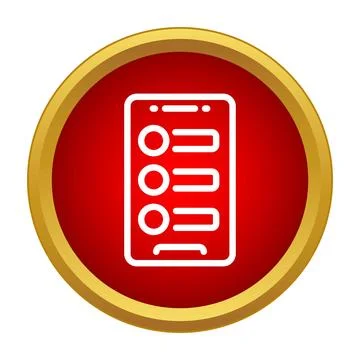 Mobile phone app list menu icon design element Stock Illustration