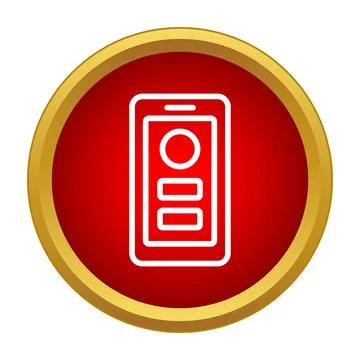 Mobile phone app login screen icon concept Stock Illustration