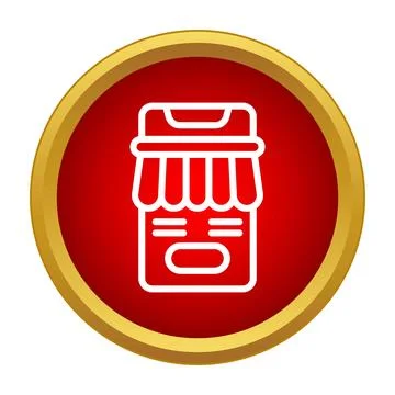 Mobile phone app representing an online shop Stock Illustration