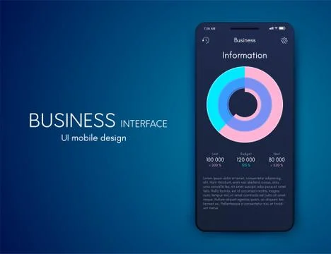 Mobile phone application for analytics. stock vector Stock Illustration