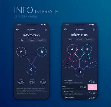 Mobile phone application for analytics. stock vector Stock Illustration