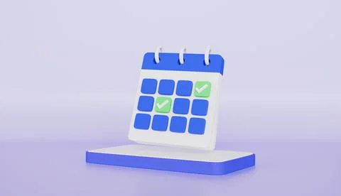 Mobile phone with application calendar,  important deadline date, event Illustration