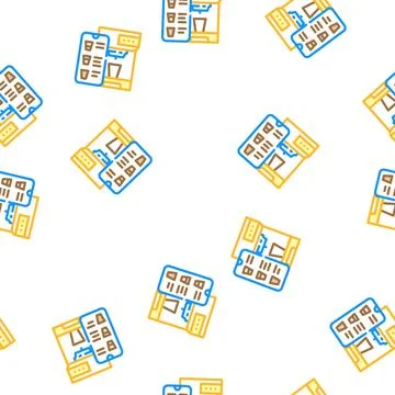 Mobile phone application for control coffee machine vector seamless pattern 库存插图