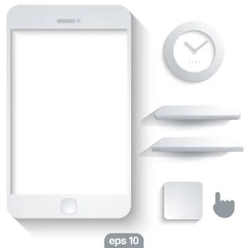 Mobile phone application development kit. smartphone apps programming. Stock Illustration