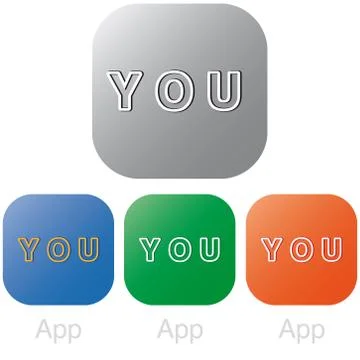 Mobile phone application icon Stock Illustration