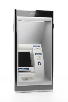 Mobile phone with atm machine イラスト素材