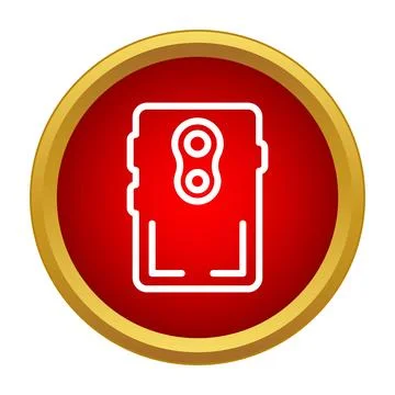 Mobile phone back camera icon simple vector Stock Illustration