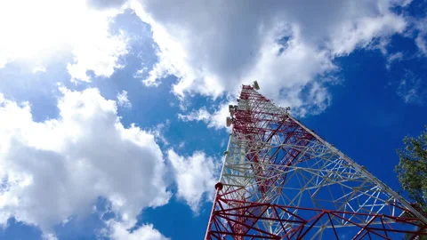Mobile phone base station tower Stock Footage 144237949
