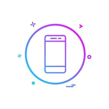 Mobile phone basic icon vector design Stock Illustration