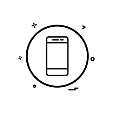 Mobile phone basic icon vector design Stock Illustration