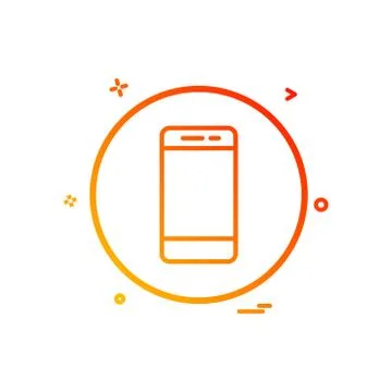 Mobile phone basic icon vector design Stock Illustration