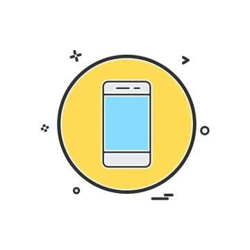 Mobile phone basic icon vector design 스톡 일러스트