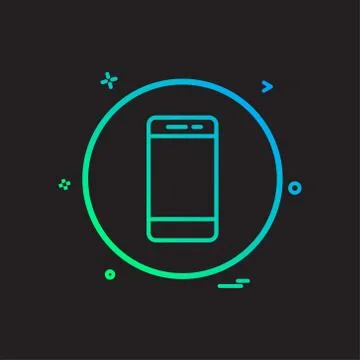 Mobile phone basic icon vector design Stock Illustration