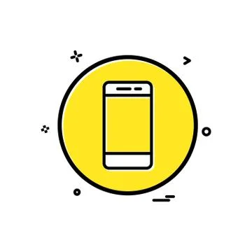 Mobile phone basic icon vector design Stock Illustration