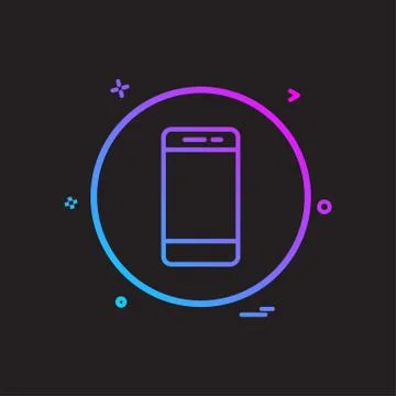Mobile phone basic icon vector design イラスト素材