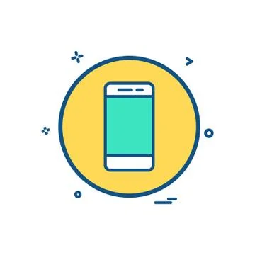 Mobile phone basic icon vector design Stock Illustration