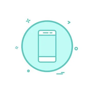 Mobile phone basic icon vector design Stock Illustration