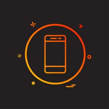 Mobile phone basic icon vector design Stock Illustration