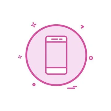 Mobile phone basic icon vector design Stock Illustration