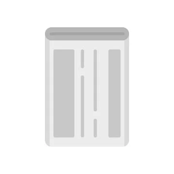 Mobile phone battery icon flat isolated Illustrazione stock
