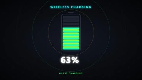 Mobile phone battery indicator showing 66 percent charge with wireless and .. 動画素材 336365157