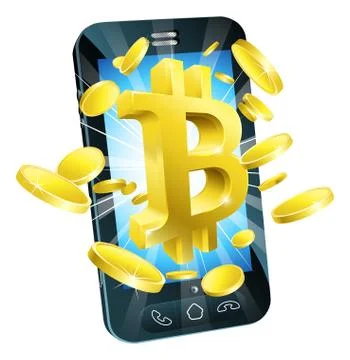 Mobile Phone Bitcoin Concept Stock Illustration