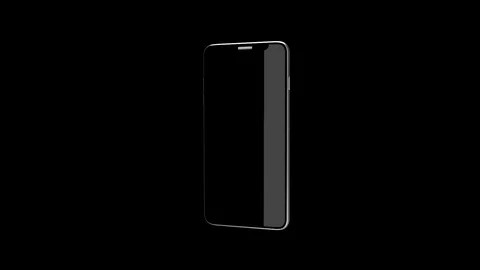 Mobile phone on a black background 3D model. 31 Stock Footage 107088050